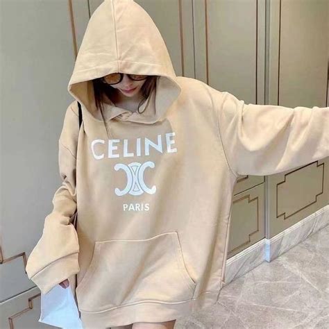 เสื้อ celine ฮู้ด|เสื้อฮู้ด Celine ทรงหลวมผ้าเทอร์รี่คอตตอน.